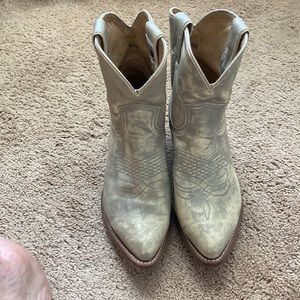 Frye Western Style Ankle Boots Grey Size 9.5 B
